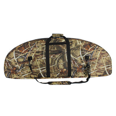 OEM 46 Inch Camo Double Compound Bow Case With Shoulder Strap And Arrow Pocket For Hunting