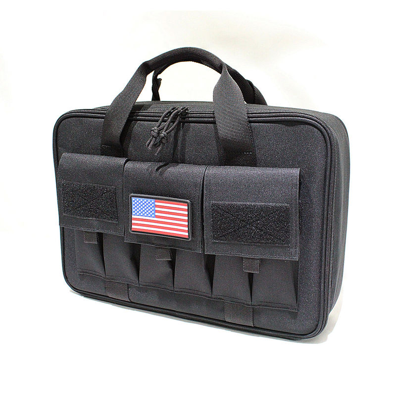 Tear Resistant Soft Pistol Case 600D Polyester For Firearm Shooting